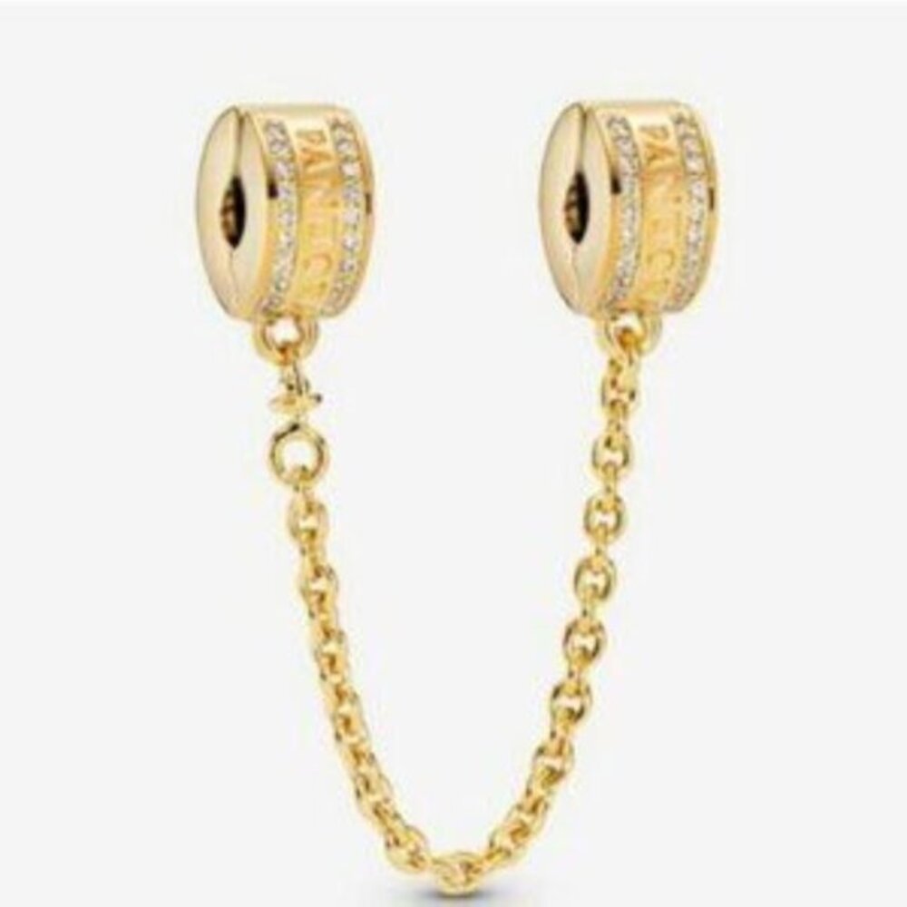 NEW Pandora Safety Chain Clip Bracelet Charm